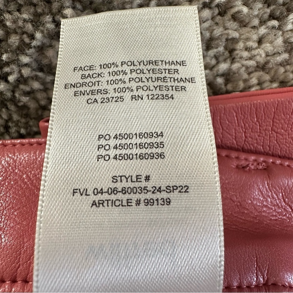 Wilfred The Melina™ Cropped Pant Size 2 Warm Sienna Red Vegan Leather - Picture 7 of 10